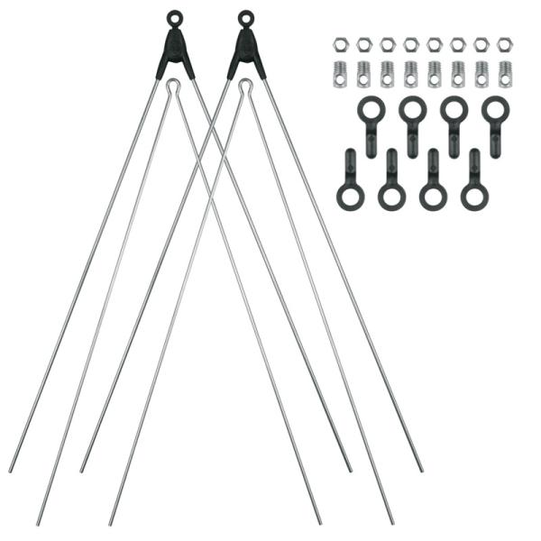 SKS BLUEMELS 26" - 29" - ASR- / V-Streben Set, silber blank 