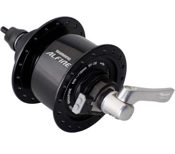 SHIMANO Nabendynamo ALFINE DH-S501 6 Volt/3 Watt 36 Loch Center-Lock Schwarz