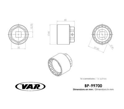 VAR Kettenblattmontagewerkzeug BP-99700 Shimano Steps E6000 Produktbild 1
