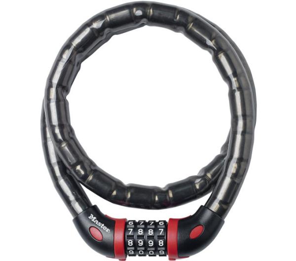 Master Lock Kabelschloss 8226 Dunkelgrau 18 mm x 1000 mm Zahlenkombination einstellbar