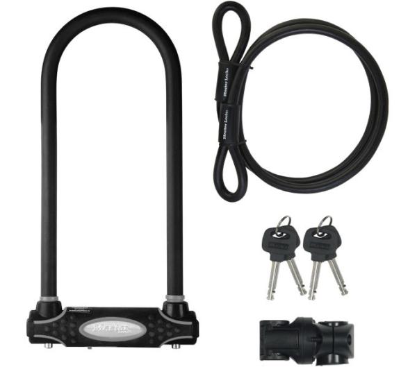 Master Lock B&uuml;gelschloss 8285LW Schwarz 13 mm x 280 mm x 110 mm / 10 mm x 1200 mm Schl&uuml;ssel