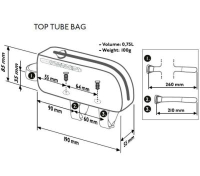 PRO Oberrohrtasche Discover 0,75 l Produktbild 3