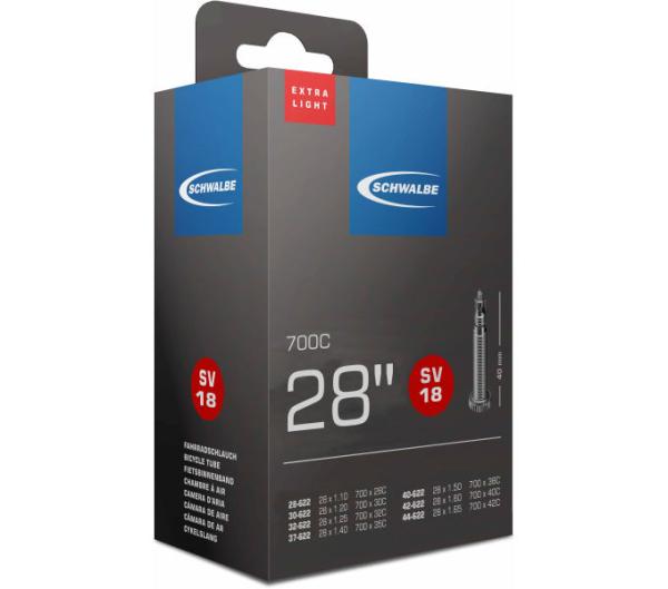 Schwalbe SCHWALBE SCHLAUCH SV18 EXTRA LIGHT 28/44-622 40mm