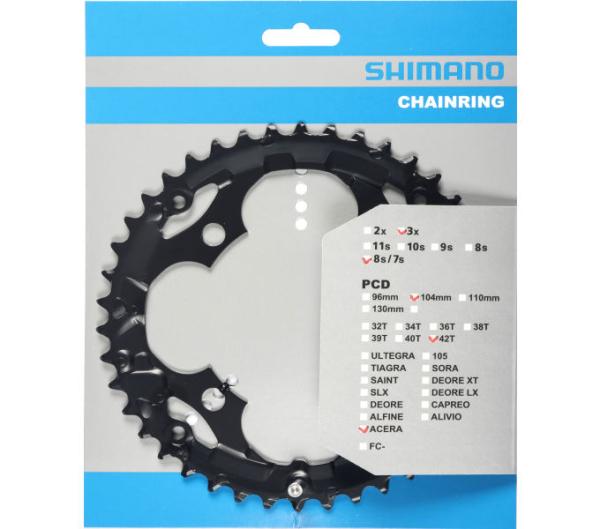 SHIMANO Kettenblatt ACERA FC-M361 42 Z&auml;hne f&uuml;r KSR