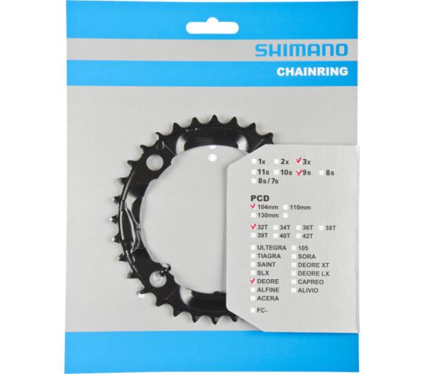 SHIMANO Kettenblatt DEORE FC-M590, FC-M591 32 Z&auml;hne