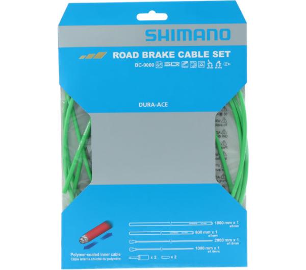SHIMANO Bremszug-Set DURA-ACE polymerbeschichtet Gr&uuml;n